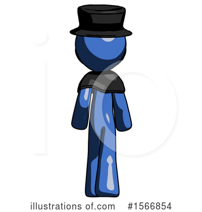 Royalty-Free (RF) Blue Design Mascot Clipart Illustration by Leo Blanchette - Stock Sample #1566854
