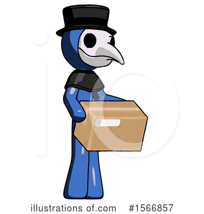 Royalty-Free (RF) Blue Design Mascot Clipart Illustration by Leo Blanchette - Stock Sample #1566857