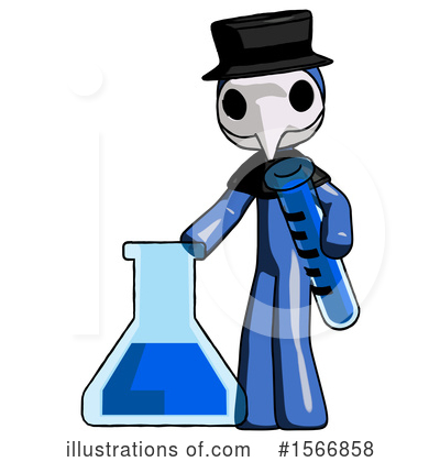 Royalty-Free (RF) Blue Design Mascot Clipart Illustration by Leo Blanchette - Stock Sample #1566858