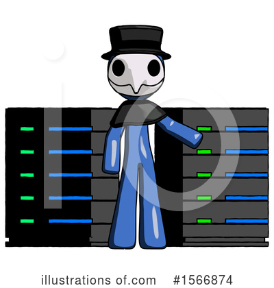 Royalty-Free (RF) Blue Design Mascot Clipart Illustration by Leo Blanchette - Stock Sample #1566874