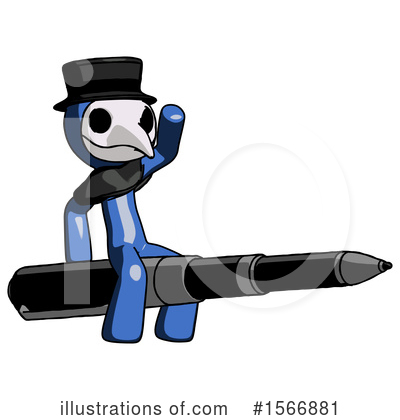 Royalty-Free (RF) Blue Design Mascot Clipart Illustration by Leo Blanchette - Stock Sample #1566881