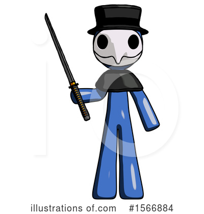 Royalty-Free (RF) Blue Design Mascot Clipart Illustration by Leo Blanchette - Stock Sample #1566884