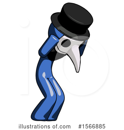 Royalty-Free (RF) Blue Design Mascot Clipart Illustration by Leo Blanchette - Stock Sample #1566885