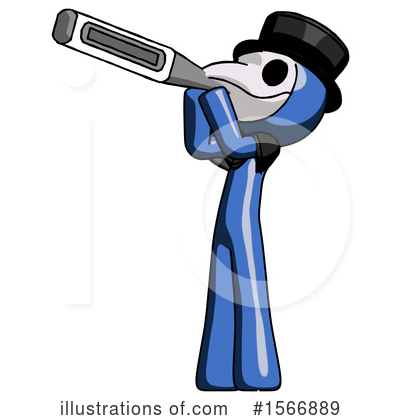 Royalty-Free (RF) Blue Design Mascot Clipart Illustration by Leo Blanchette - Stock Sample #1566889