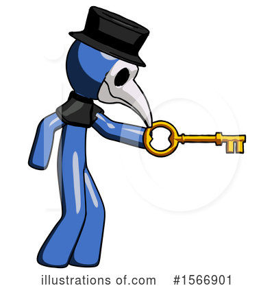 Royalty-Free (RF) Blue Design Mascot Clipart Illustration by Leo Blanchette - Stock Sample #1566901