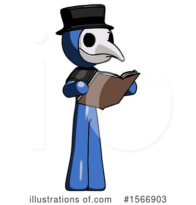 Royalty-Free (RF) Blue Design Mascot Clipart Illustration by Leo Blanchette - Stock Sample #1566903