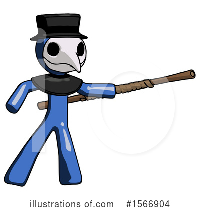 Royalty-Free (RF) Blue Design Mascot Clipart Illustration by Leo Blanchette - Stock Sample #1566904