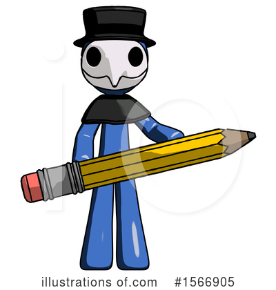 Royalty-Free (RF) Blue Design Mascot Clipart Illustration by Leo Blanchette - Stock Sample #1566905