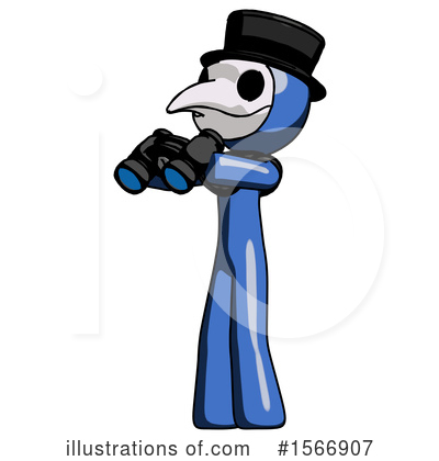 Royalty-Free (RF) Blue Design Mascot Clipart Illustration by Leo Blanchette - Stock Sample #1566907