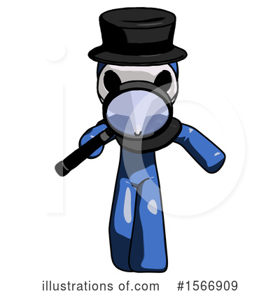 Royalty-Free (RF) Blue Design Mascot Clipart Illustration by Leo Blanchette - Stock Sample #1566909
