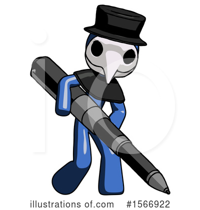 Royalty-Free (RF) Blue Design Mascot Clipart Illustration by Leo Blanchette - Stock Sample #1566922