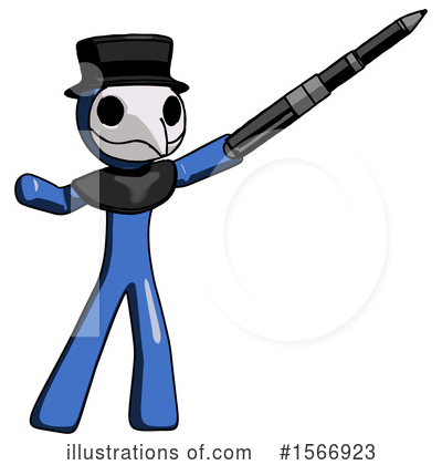 Royalty-Free (RF) Blue Design Mascot Clipart Illustration by Leo Blanchette - Stock Sample #1566923