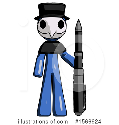Royalty-Free (RF) Blue Design Mascot Clipart Illustration by Leo Blanchette - Stock Sample #1566924