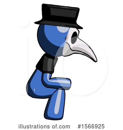 Royalty-Free (RF) Blue Design Mascot Clipart Illustration by Leo Blanchette - Stock Sample #1566925