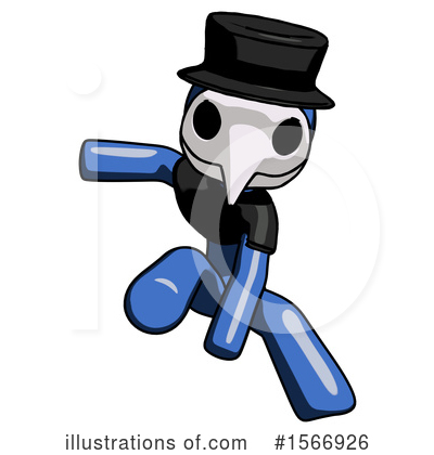 Royalty-Free (RF) Blue Design Mascot Clipart Illustration by Leo Blanchette - Stock Sample #1566926