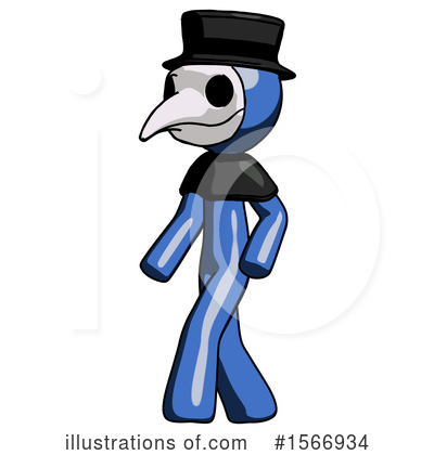 Royalty-Free (RF) Blue Design Mascot Clipart Illustration by Leo Blanchette - Stock Sample #1566934
