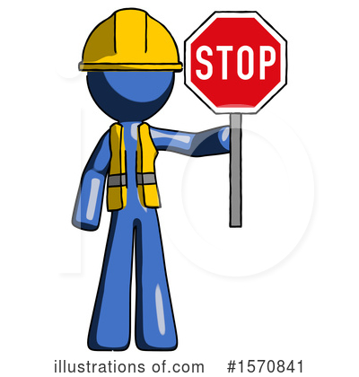 Royalty-Free (RF) Blue Design Mascot Clipart Illustration by Leo Blanchette - Stock Sample #1570841