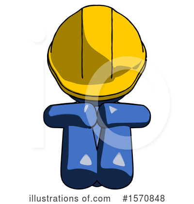 Royalty-Free (RF) Blue Design Mascot Clipart Illustration by Leo Blanchette - Stock Sample #1570848
