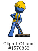 Blue Design Mascot Clipart #1570853 by Leo Blanchette