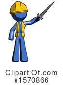 Blue Design Mascot Clipart #1570866 by Leo Blanchette