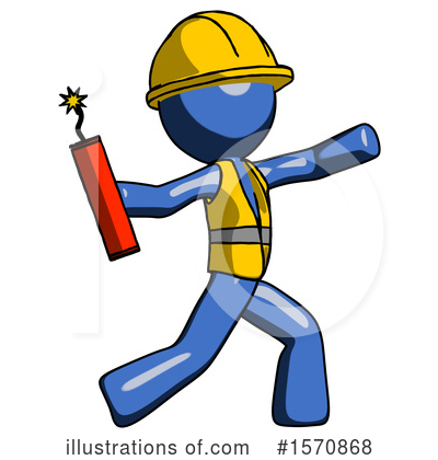 Royalty-Free (RF) Blue Design Mascot Clipart Illustration by Leo Blanchette - Stock Sample #1570868