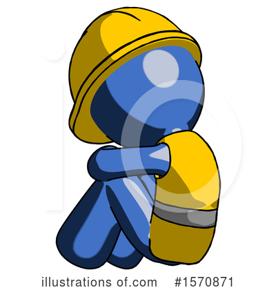 Royalty-Free (RF) Blue Design Mascot Clipart Illustration by Leo Blanchette - Stock Sample #1570871