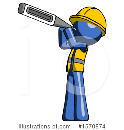 Royalty-Free (RF) Blue Design Mascot Clipart Illustration by Leo Blanchette - Stock Sample #1570874