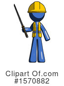 Blue Design Mascot Clipart #1570882 by Leo Blanchette