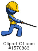 Blue Design Mascot Clipart #1570883 by Leo Blanchette