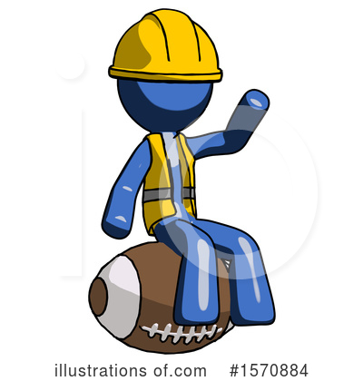 Royalty-Free (RF) Blue Design Mascot Clipart Illustration by Leo Blanchette - Stock Sample #1570884