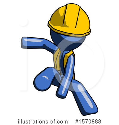 Royalty-Free (RF) Blue Design Mascot Clipart Illustration by Leo Blanchette - Stock Sample #1570888