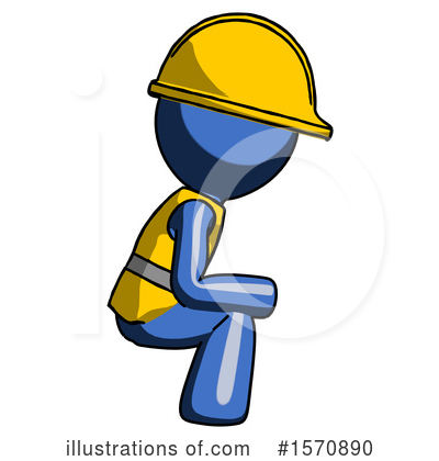 Royalty-Free (RF) Blue Design Mascot Clipart Illustration by Leo Blanchette - Stock Sample #1570890