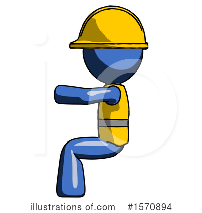 Royalty-Free (RF) Blue Design Mascot Clipart Illustration by Leo Blanchette - Stock Sample #1570894