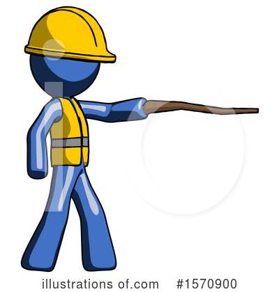 Royalty-Free (RF) Blue Design Mascot Clipart Illustration by Leo Blanchette - Stock Sample #1570900