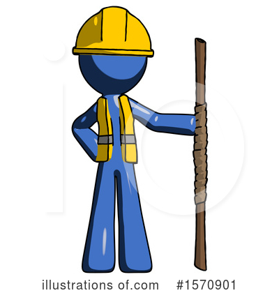 Royalty-Free (RF) Blue Design Mascot Clipart Illustration by Leo Blanchette - Stock Sample #1570901
