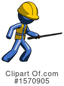 Blue Design Mascot Clipart #1570905 by Leo Blanchette