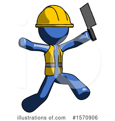 Royalty-Free (RF) Blue Design Mascot Clipart Illustration by Leo Blanchette - Stock Sample #1570906