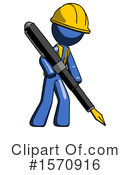 Blue Design Mascot Clipart #1570916 by Leo Blanchette