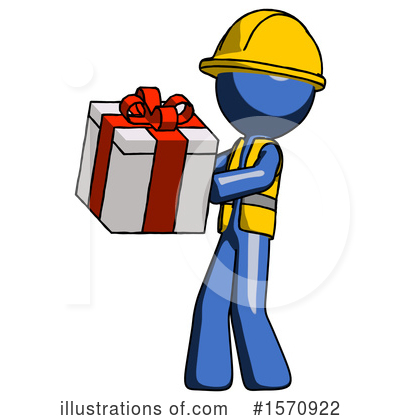 Royalty-Free (RF) Blue Design Mascot Clipart Illustration by Leo Blanchette - Stock Sample #1570922