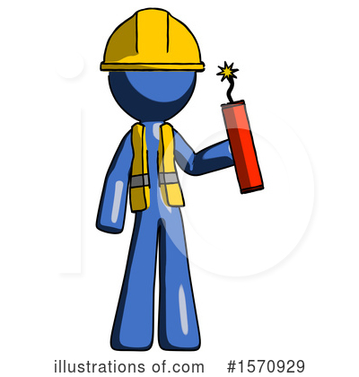 Royalty-Free (RF) Blue Design Mascot Clipart Illustration by Leo Blanchette - Stock Sample #1570929