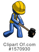 Blue Design Mascot Clipart #1570930 by Leo Blanchette