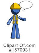 Blue Design Mascot Clipart #1570931 by Leo Blanchette
