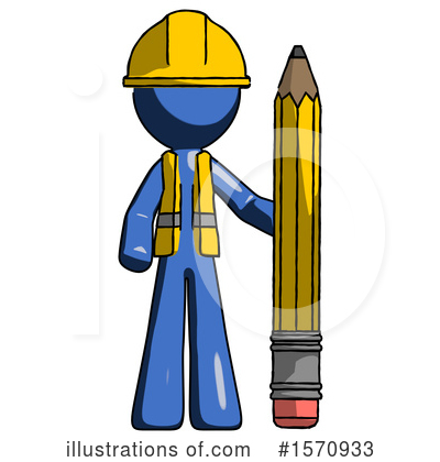 Royalty-Free (RF) Blue Design Mascot Clipart Illustration by Leo Blanchette - Stock Sample #1570933