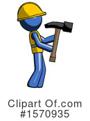 Blue Design Mascot Clipart #1570935 by Leo Blanchette