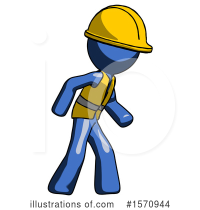 Royalty-Free (RF) Blue Design Mascot Clipart Illustration by Leo Blanchette - Stock Sample #1570944