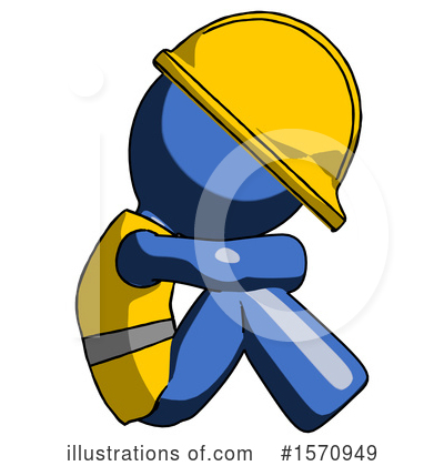 Royalty-Free (RF) Blue Design Mascot Clipart Illustration by Leo Blanchette - Stock Sample #1570949