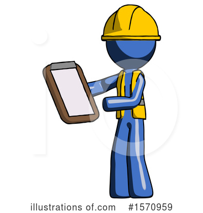 Royalty-Free (RF) Blue Design Mascot Clipart Illustration by Leo Blanchette - Stock Sample #1570959