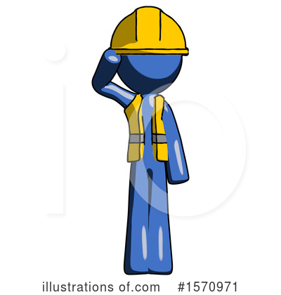 Royalty-Free (RF) Blue Design Mascot Clipart Illustration by Leo Blanchette - Stock Sample #1570971