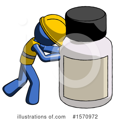 Royalty-Free (RF) Blue Design Mascot Clipart Illustration by Leo Blanchette - Stock Sample #1570972