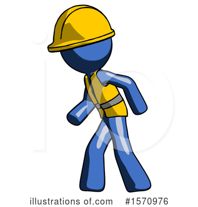 Royalty-Free (RF) Blue Design Mascot Clipart Illustration by Leo Blanchette - Stock Sample #1570976